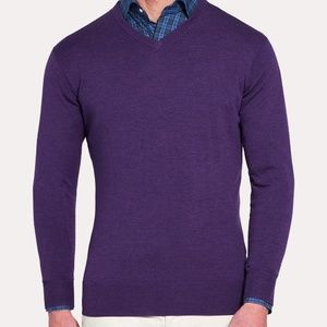 Peter Millar NWT Crown Soft v-neck purple